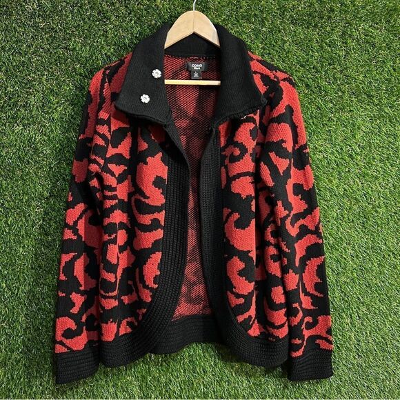 Como Black Paisley Vine Cardigan - Picture 3 of 5